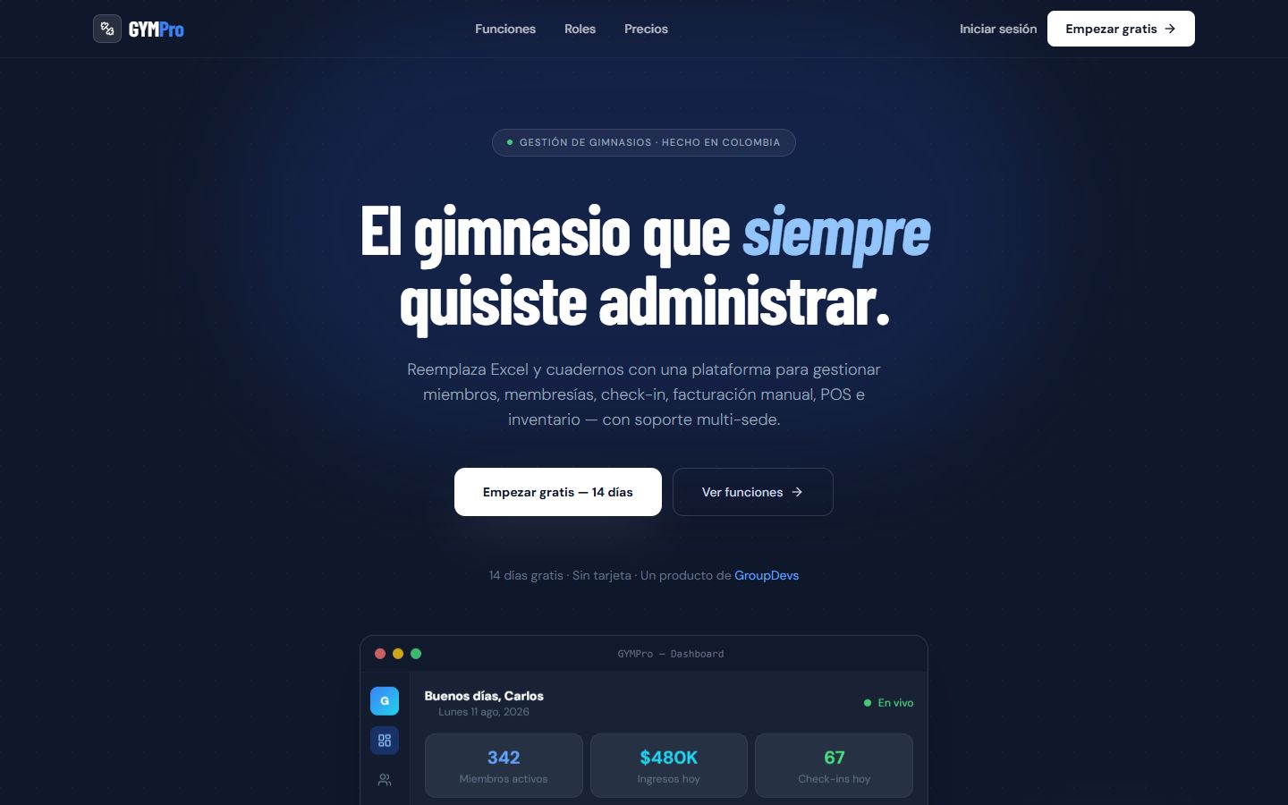 Portada de GymPro